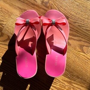BRAND NEW Guess Wedge Flip Flops - Sz 6